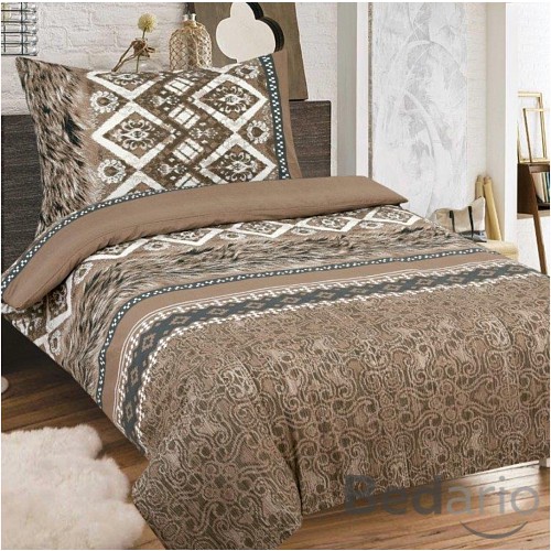 Krepové povlečení TOP 140x200+70x90 ORIENT BROWN