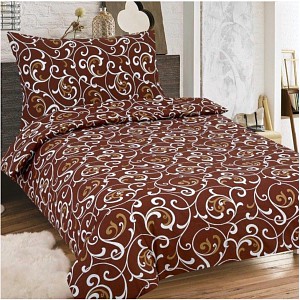 Bavlněné povlečení 140x200+70x90 Hnědý Orient