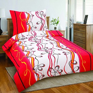 Krepové povlečení EXCLUSIVE 140x200+70x90 Lana červená