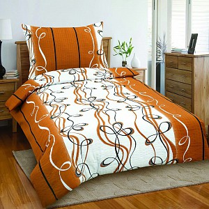 Krepové povlečení EXCLUSIVE 140x200+70x90 Lana hnědá