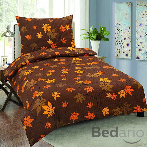 Krepové povlečení EXCLUSIVE 140x200+70x90 Padající listí