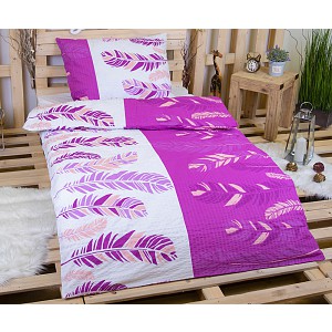 Krepové povlečení EXCLUSIVE 140x200+70x90 Peříčko