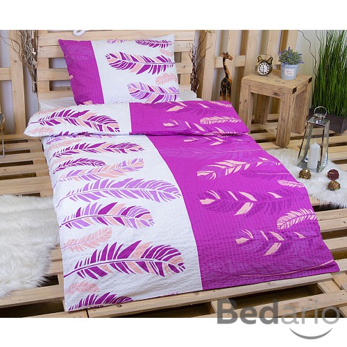 Krepové povlečení EXCLUSIVE 140x200+70x90 Peříčko