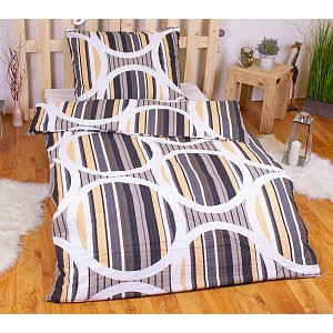 Krepové povlečení EXCLUSIVE 140x200+70x90 Pruhování