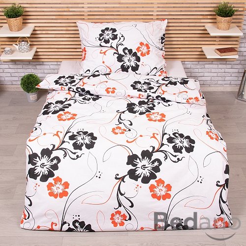 Bavlněné povlečení Exclusive 140x200+70x90 Hippi oranžová