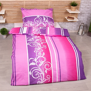 Bavlněné povlečení Exclusive 140x200+70x90 Ornament fialový