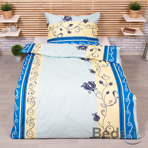Bavlněné povlečení Exclusive 140x200+70x90 Romantic modrá