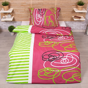 Bavlněné povlečení Exclusive 140x200+70x90 Blake vínový