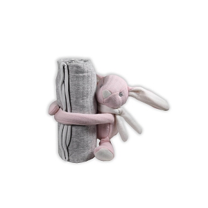 Králíček s dekou - růžový