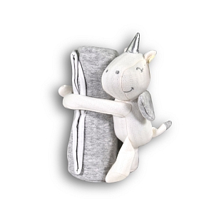 Jednorožec s dekou - bílý
