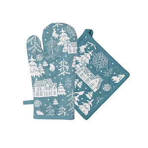 Kuchyňská sada chňapka a podložka - Zima
