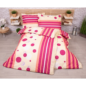 Zvýhodněná sada bavlněného povlečení Exclusive na dvě lůžka 140x200+70x90 Kolečka