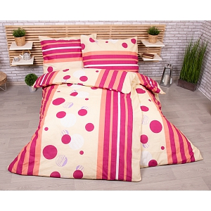 Zvýhodněná sada bavlněného povlečení Exclusive na dvě lůžka 140x200+70x90 Kolečka