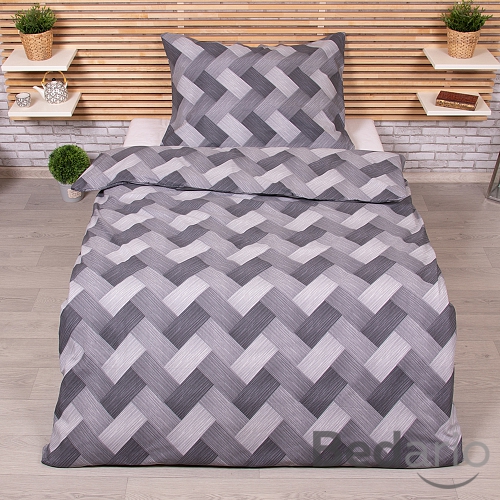 Bavlněné povlečení 140x200+70x90 Ondra šedý