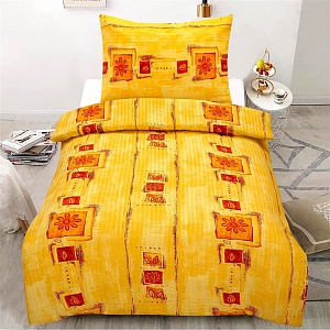 Krepové povlečení ECONOMY 140x200+70x90 Dřevo