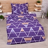 Bavlněné povlečení 140x200+70x90 Pyramidy fialové