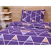 Bavlněné povlečení 140x200+70x90 Pyramidy fialové