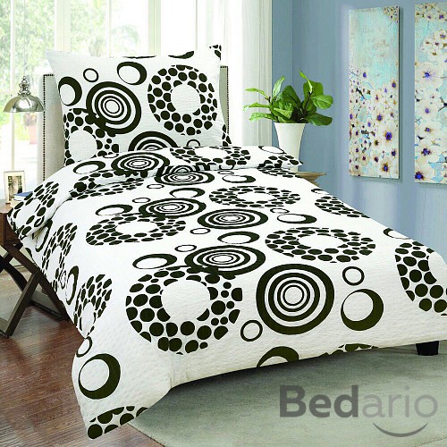 Krepové povlečení EXCLUSIVE 140x200+70x90 White bubble