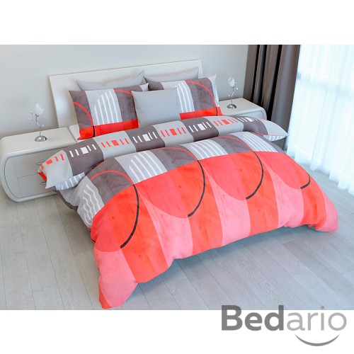 Mikroplyšové povlečení Premium 140x200+70x90 Moderna