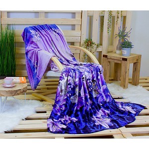 Velká deka mikroflanel DELUXE 230x200 - Lilie