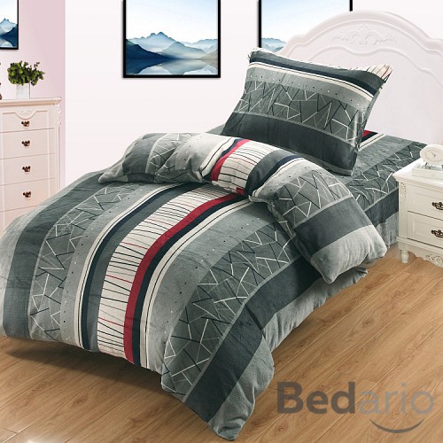 Mikroplyšové povlečení Premium 140x200+70x90 Stripes