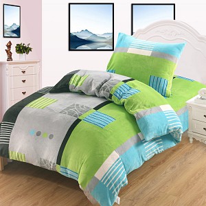 Mikroplyšové povlečení Premium 140x200+70x90 Metric