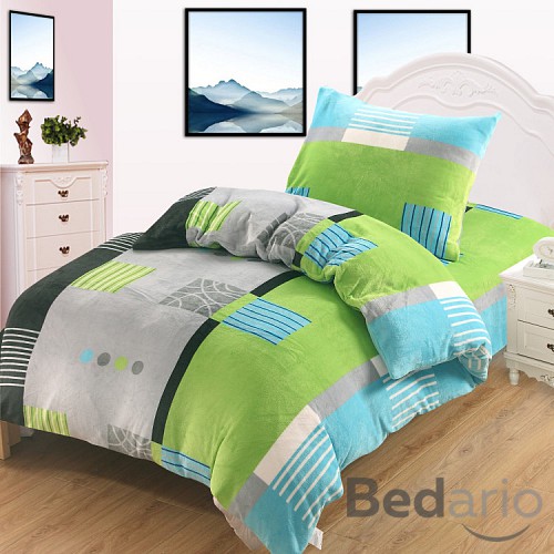 Mikroplyšové povlečení Premium 140x200+70x90 Metric