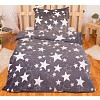 Mikroplyšové povlečení Premium 140x200+70x90 Stars grey