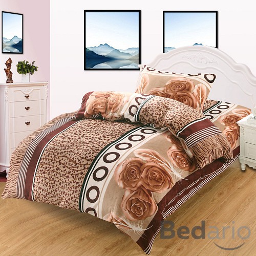 Mikroplyšové povlečení Premium 140x200+70x90 Soft roses