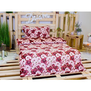 Mikroplyšové povlečení Premium 140x200+70x90 Viola 3D