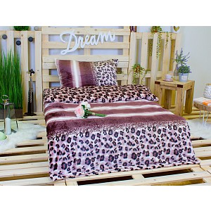 Mikroplyšové povlečení Premium 140x200+70x90 Safari