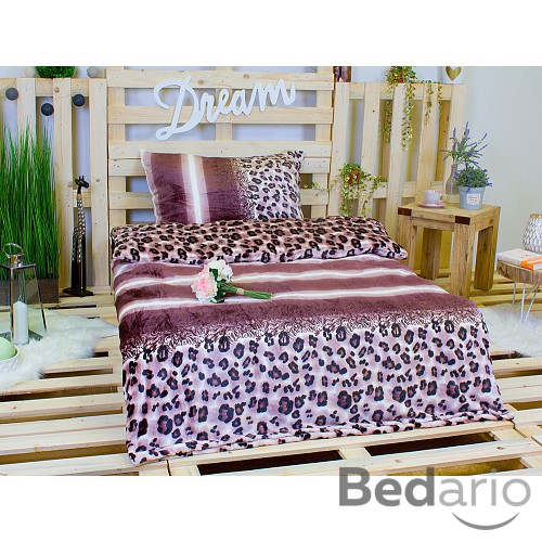 Mikroplyšové povlečení Premium 140x200+70x90 Safari