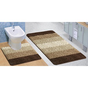 Koupelnová a WC předložka Helga hnědá