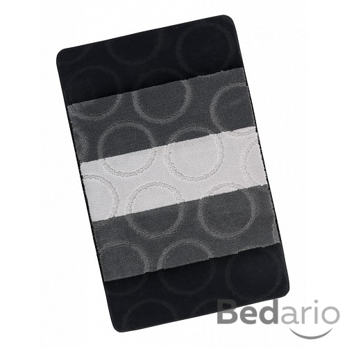 Koupelnová předložka 60x100cm šedé kroužky