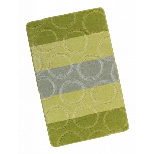 Koupelnová předložka 60x100cm zelené kroužky