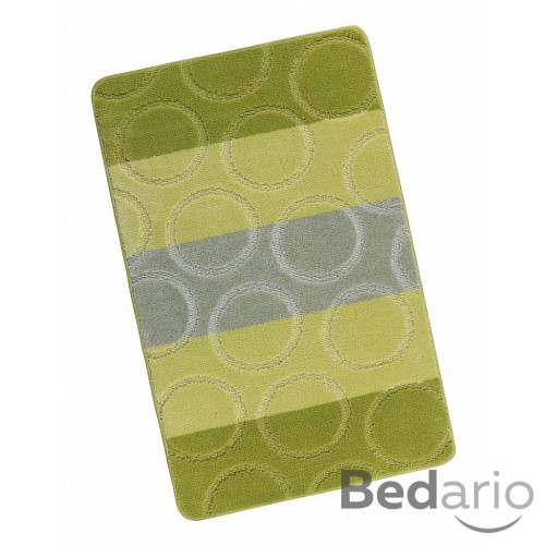Koupelnová předložka 60x100cm zelené kroužky