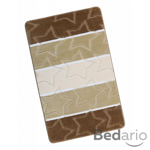 Koupelnová předložka 60x100cm béžové hvězdy