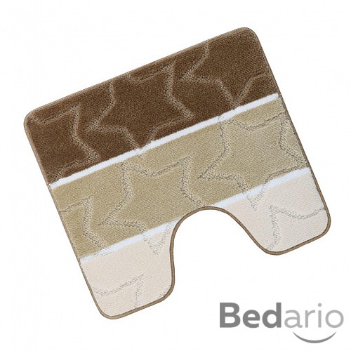 WC předložka 50x60cm béžové hvězdy