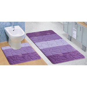 Koupelnová a WC předložka fialové květy