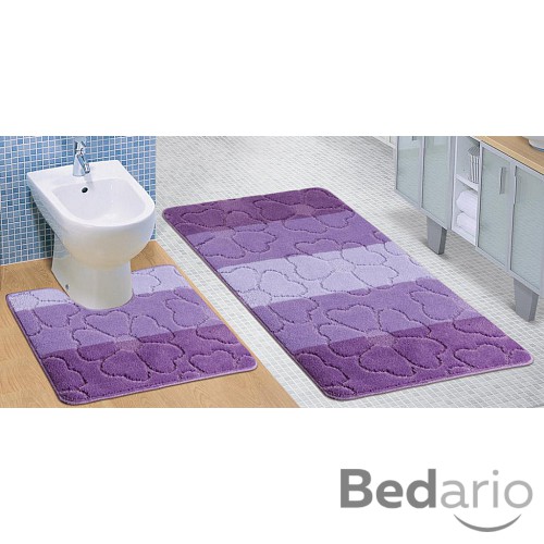 Koupelnová a WC předložka fialové květy