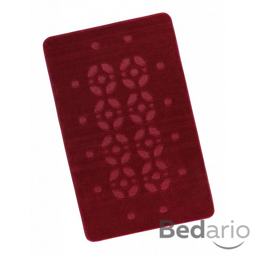 Koupelnová předložka 60x100cm bordová stopa