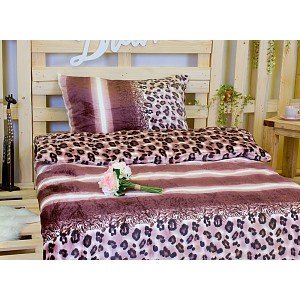 Mikroplyšové povlečení Premium 220x200+2x70x90 Safari