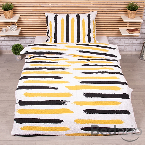 Krepové povlečení 140x200+70x90 Čáry