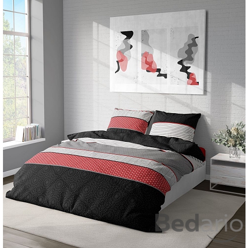 Klasické ložní bavlněné povlečení DELUXE 140x200+70x90 KYOTO