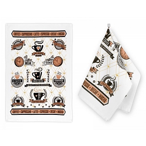 Kuchyňské utěrky - sada 2 kusů - Kavárna