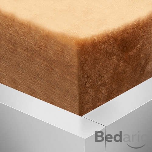 OBOUSTRANNÉ Mikroflanelové prostěradlo DELUXE 90x200 - Karamelová