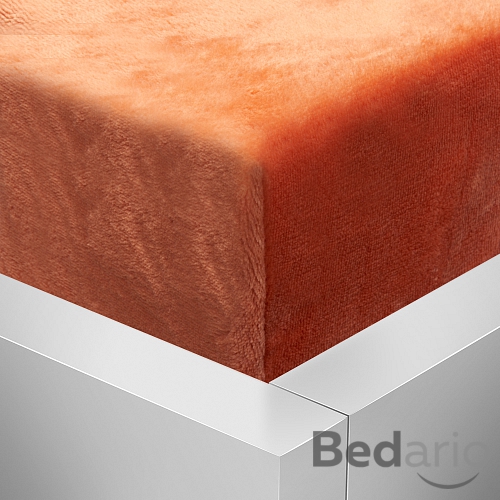 OBOUSTRANNÉ Mikroflanelové prostěradlo DELUXE 90x200 - Cihlová