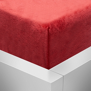 OBOUSTRANNÉ Mikroflanelové prostěradlo DELUXE 180x200 - Červená