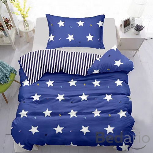 Hebké povlečení 140x200+70x90 Námořnické hvězdy