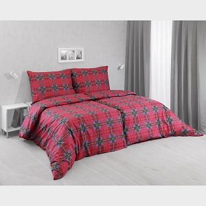 Luxusní Bavlněné povlečení 140x200+70x90 Vánoční čtverce